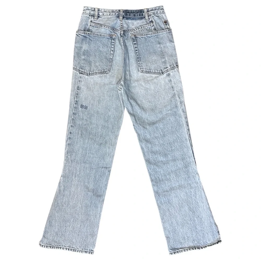Ksubi Split Slit Ankle Flare Crop Jeans in Vintage Blue Women’s 27 $220 - Picture 2 of 6